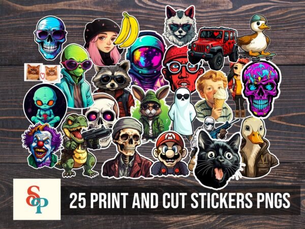 Cool Sticker Bomb bundle for Luggage Laptop Skate Car  Printable Sticker Print and Cut Sticker